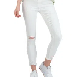 American Eagle Outfitters White Distressed Jeans-image-85