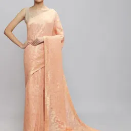 Navyasa By Liva Peach Woven Saree-picture-11