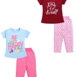 Todd N Teen Kids Multi Cotton Printed T-Shirts & Pajamas Set-image-25