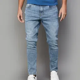 Bossini Light Blue Carrot Fit Jeans-image-13