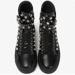 Saint G Women's Beyonce Black Ankle High Sneakers image 5