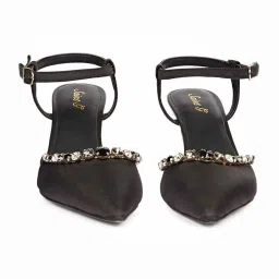 Saint G Women's Leila Black Ankle Strap Sandals image 5