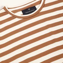 Thomas Scott Brown Polyester Regular Fit Striped Shirts image 5