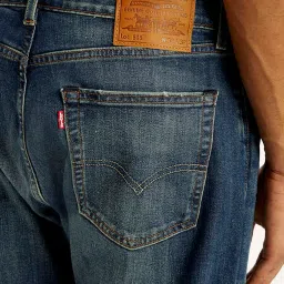 Levi's Men's 505 Mid Indigo Straight Fit Mid Rise Jeans image 5