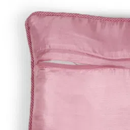 Pure Home and Living Pink Polyester Solid Cushion Covers image 5