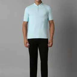 Louis Philippe Blue Regular Fit Polo T-Shirt image 5