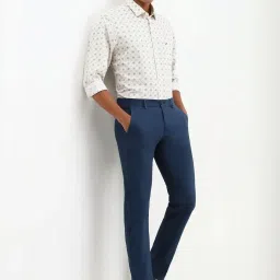 Allen Solly White Cotton Slim Fit Printed Shirt image 5