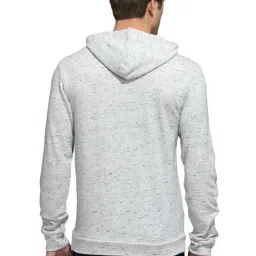 Adidas Grey Cotton Regular Fit Logo Printed Hooded Sweatshirts image 2