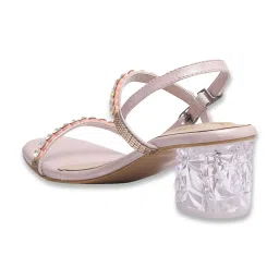 Shoetopia Women's Pink Back Strap Sandals image 5