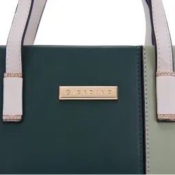 Giordano Beige Color Block Medium Handbag image 5