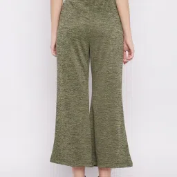 Clovia Olive Textured Regular Fit Trackpants image 2