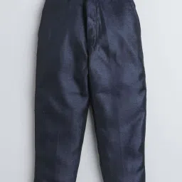 Fourfolds Boys Steelblue Solid Full Sleeves Suit Set image 5