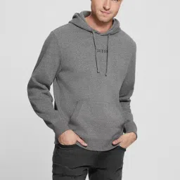 Guess Grey Regular Fit Solid Sweatshirt-picture-34