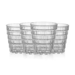 troveas Trovea's Crystal Hellix Transparent Glass Whiskey Glass - Set of 6 image 5