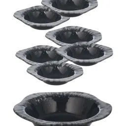 troveas Trovea's Black Glass Pudding Set image 5