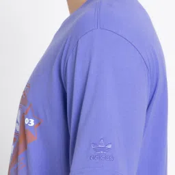 Adidas Blue 100% Cotton Regular Printed  T-Shirt image 5