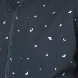 Crimsoune Club Dark Navy Regular Fit Printed Jacket image 4