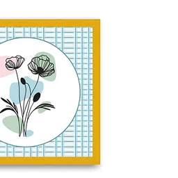 nestroots White & Blue Pastel Petal Canvas Wall Art image 3