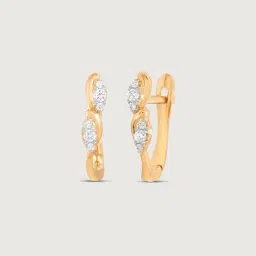 Mia by Tanishq 14k (585) Diamond Yellow Gold Earrings for Women image 4