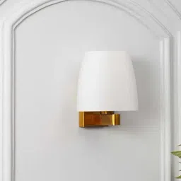 Kapoor Lamp Shades Elstead Single Arm Wall Light In Brass Finish image 4