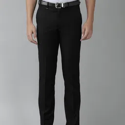 Van Heusen Men Black Slim Fit Trousers-picture-36
