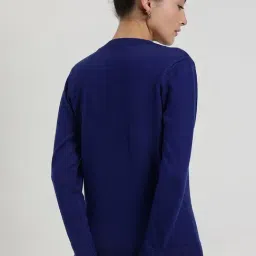 Fablestreet Blue Acrylic Solid Sweater image 2