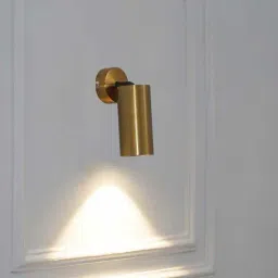 Kapoor Lamp Shades Ortega 18 Watt Outdoor Adjustable Wall Light In Brass Finish-image-34