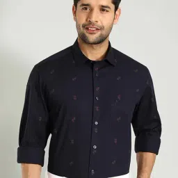 Indian Terrain Navy Regular Fit Printed Shirt-image-73