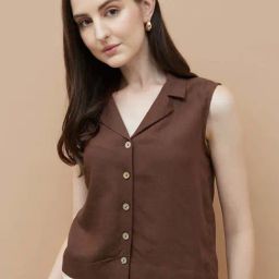 Code By Lifestyle Brown Cotton Regular Fit Shirt-picture-43