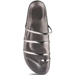 TRYME Women's Grey Toe Ring Sandals image 4