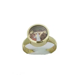 R G MART Unisex Gold-Plated Brass Finger Ring image 2