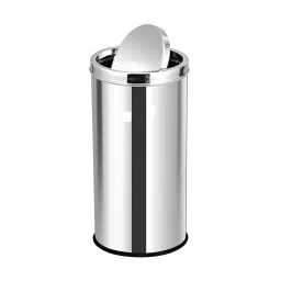 Grassland Open Top Dustbin Stainless Steel Silver 10x28 inch 35 L, GSS1006-picture-44
