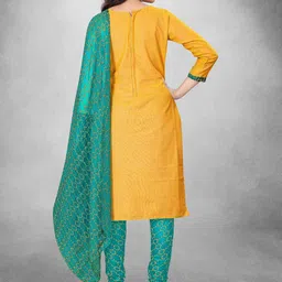 LeeliPeeri Designer Floral Printed Cotton Unstitched Dress Material image 4