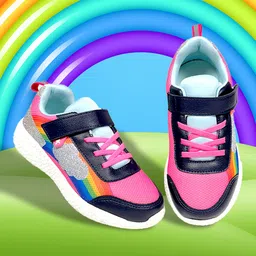 KazarMax Shimmer & Rainbow Detailed  Shoes - Pink-picture-27