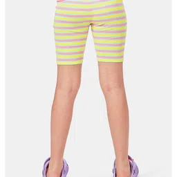 Plan B Cotton Elastane Striped Cycling Shorts - Multi Colour image 3