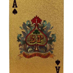 Magicwand 24 K Gold Plated Water-Proof Premium Poker Playing Taash Card Game Pack of 54 Cards image 2