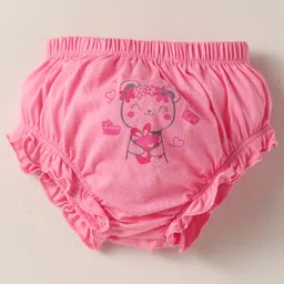 Simply Sinker Knit Bloomers with Animal Print Pack of 7 - Yellow Dark Pink & Red image 4