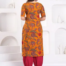 Clothy N Wave Women Floral Printed Kurta with Patiala image 4