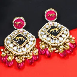 J & C Fashion Arena Gold-Plated Brass Earrings-picture-17