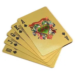 Magicwand 24 K Gold Plated Water-Proof Premium Poker Playing Taash Card Game Pack of 54 Cards image 5