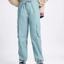 glitchez Women Cargo-Style Relaxed Trouser with Drawstring Hem-image-16