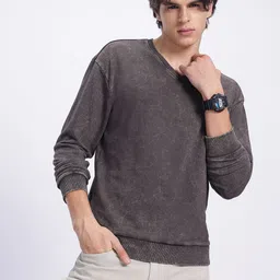 Kook N Keech Washed Wanderer V-Neck Pullover image 2