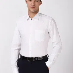 Peter England White Regular Fit Printed Shirt-picture-20