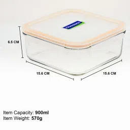 glasslock Freelance Transparent Glass 900 ml Jars and Container image 5