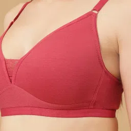 Clovia Pink Non Wired Non Padded T-Shirt Bra image 5