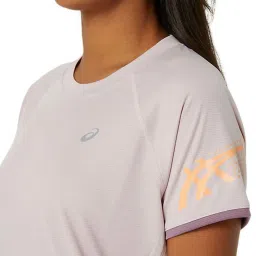 Asics Pink Self Pattern Sports T-Shirt image 5