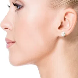 OOMPH White Pearl and Silver Crown Cubic Zirconia Ear Stud and Drop Earrings Pack of 2 image 5