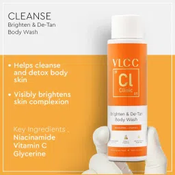 VLCC Clinic Skin Clarifying De-Tan Face Wash & Brighten & De-Tan Body Wash Combo image 5