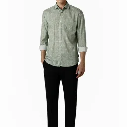 Van Heusen Green Slim Fit Printed Shirt image 5