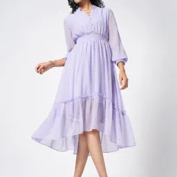 Honey by Pantaloons Purple Self Dress-picture-23